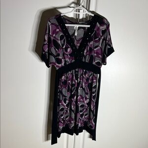 Stylish Purple and Black Women's Dress
